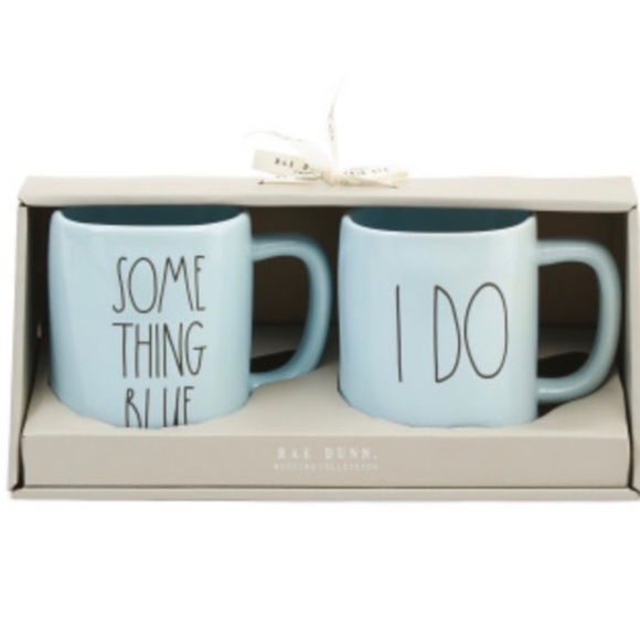 Rae Dunn SOMETHING BLUE & I DO Mug Set - Picture 2 of 4